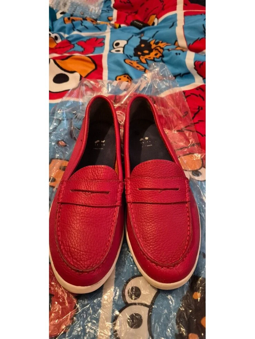 Cole Haan Women's Red Leather Penny Loafers Size 9.5 B